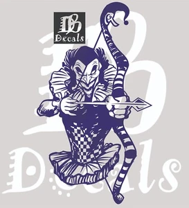 Bow Deer Hunter Clown Joker Jester Archery Car Truck Window Vinyl Decal Sticker - Bild 1 von 2