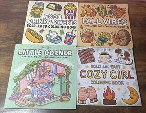 Coloring Books, Bold And Easy, Cute And Comfy (4 Coloring Books) - Picture 1 of 14