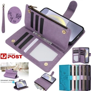 Zipper Wallet Case Leather Flip RFID Cover For OPPO A80 A60 A40 A58 A18 A78 A98 - Picture 1 of 88