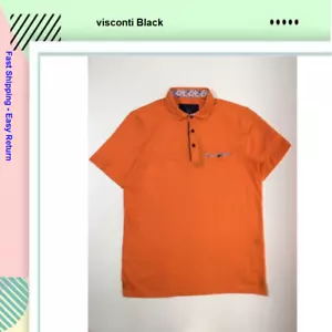 visconti Black men's mesh polo shirt p4203, Orange, XL - Picture 1 of 2