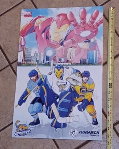 TOLEDO WALLEYE HOCKEY/MARVEL'S IRONMAN LICENCED MOVIE POSTER PROMO GIVEAWAY 2017 - Picture 1 of 3