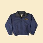 1990s Cabelas jacket, vintage size M 90s blue & yellow fleece-lined zip up