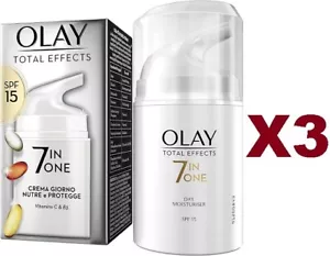 3 OLAZ OLAY TOTAL EFFECT 7 IN 1 CREMA IDRATANTE GIORNO ANTI-ETà spf 15 50ML - Foto 1 di 4