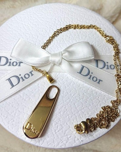 Autentica Collana Christian Dior Logo Oro Catena Importazione Giappone Rara