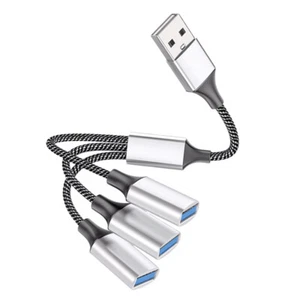 USB Power Splitter USB Extension Cord USB 3 Way Splitter Hub 1 to 3 Port USB - Picture 1 of 12