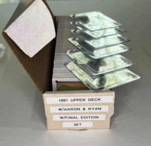 1991 UPPER DECK BASEBALL SET w/SP1 Jordan, Final Edition, Ryan/Aaron Heroes - Picture 1 of 8