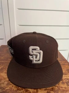 New Era 59Fifty San Diego Padres 2020 Postseason Brown Fitted Hat Size 7 3/8 - Picture 1 of 5