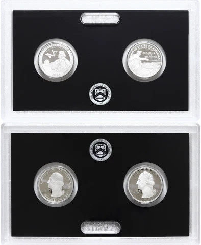 2021 S Silver National Parks Quarter Proof Set No Box/Coa Cover