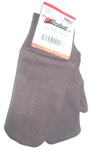 Lambert 59 Brown Kid's Jersey Cloth Mittens w Knit Wrist Cuff USA Made 3pr - Picture 1 of 2