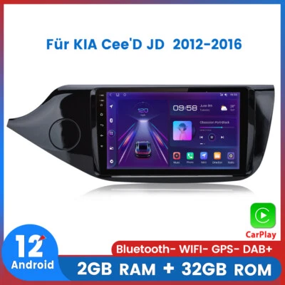 Für KIA Cee'D JD 2012-2016 Autoradio Android12.0 GPS NAVI BT DAB+ Carplay 2+32GB - Bild 1 von 4