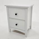 White Bedside Table 2 Drawer Nightstand Cabinet Chest of Drawers Bedroom Storage
