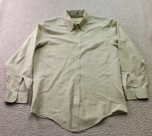 Vintage Button Down Shirt Men's 15.5/32 Tan Long Sleeve - Picture 1 of 6