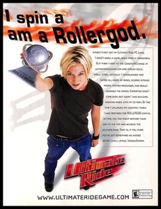 2001 Ultimate Ride Retro Video Game PRINT AD Roller God Roller Coaster Simulator - Picture 1 of 2