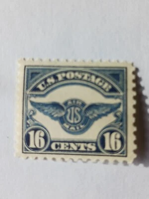 US STAMP, SCOTT C5, 16 CENTS, DARK BLUE, MINT OGNH, MINT NEVER HINGED - Image 1 of 2