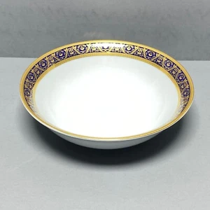 Cuenco de verduras redondo Sorelle de colección de 9" talla 1 banda azul cobalto rollos dorados - Imagen 1 de 9
