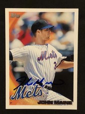 2010 Topps John Maine #24 New York Mets Hand Signed Autograph
