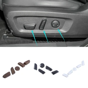 Cubierta de botón de ajuste de asiento negro fibra de carbono para Nissan Rogue 2021-2023 - Imagen 1 de 4