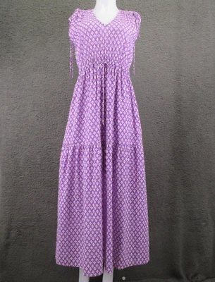 Vestido XiRENA Cecily Fit & Flare para mujer XS púrpura trébol algodón #4308 Foto 1 de 4