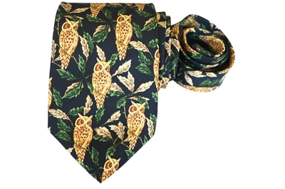 CORBATA HOMBRE BURBERRY NEGRO/BÚHO ANCHO: 3.75" LARGO: 57" Foto 1 de 4