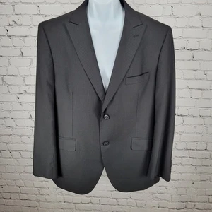 J. Ferrar Blazer schwarz gestreift modern fit 2 Knöpfe Spitze doppelt belüftet Größe 42R - Bild 1 von 14