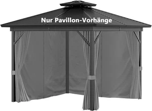 Pavillon 3x3m mit 4 Seitenteilen, wasserdicht, UV-Schutz, grau - Picture 1 of 5