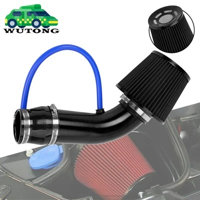 1 set 3"Car Cold Air Intake Filter Induction Kit Pipe High Flow Hose System 76mm - Image 1 of 4