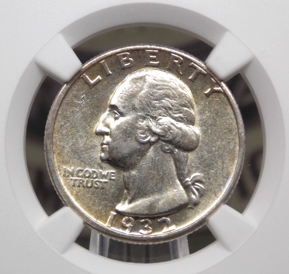 1932 "D" Washington SILVER Quarter 25c NGC AU58 #013 About Unc *KEY* ECC&C, Inc. - Image 1 of 4