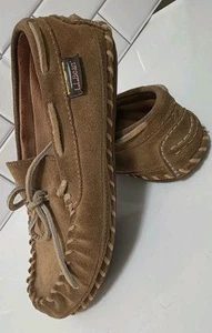 L.L Bean Mokassins braune Wildleder Hausschuhe Größe 7 Damen " - Bild 1 von 10