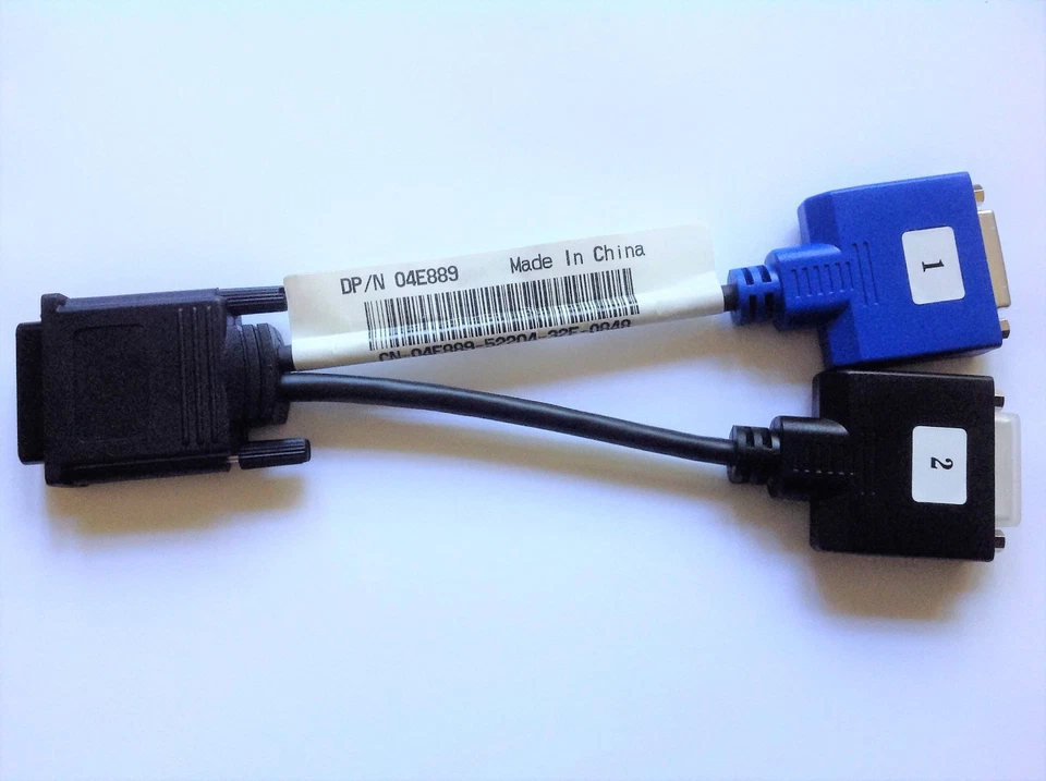 Molex DP/N 04E889 REV A00 EVC to Dual DVI-D Cable - Image 1 of 4