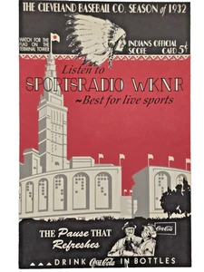 CLEVELAND INDIANER 1932 SPIEL SCOREKARTE NACHDRUCK PROGRAMM EX - Bild 1 von 5