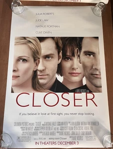 Closer 27 x 40 Movie Poster DS rolled MIke Nichols Julia Roberts - Picture 1 of 5