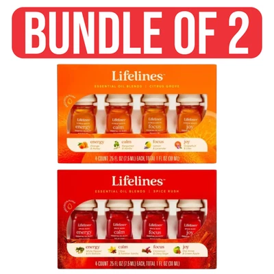 Paquete de mezclas de aceites esenciales Lifelines Citrus Grove + difusor Spice Rush NUEVO Foto 1 de 4