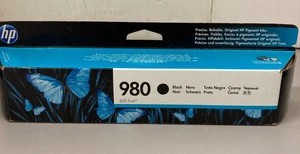Original HP 980 Schwarz Tintenpatrone mit Standardkapazität (D8J10A) - Versiegelt/Neu Ablaufdatum 2019 - Bild 1 von 4
