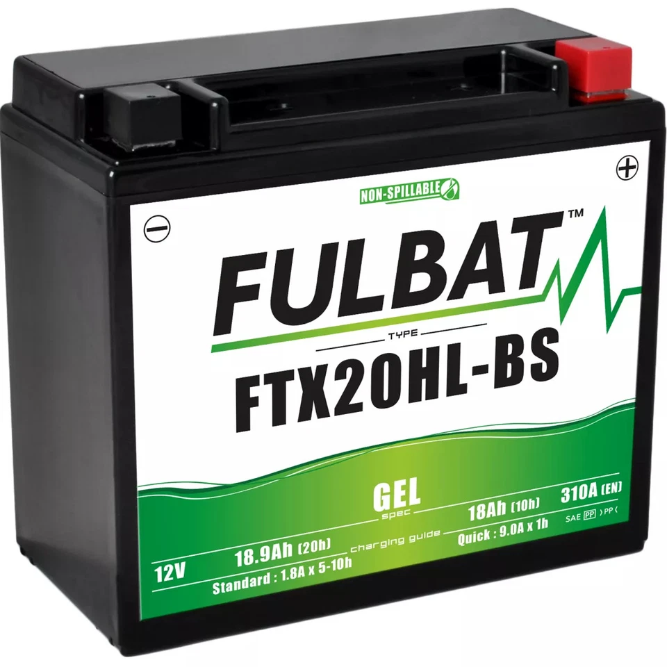 BATTERIE MOTO FULBAT GEL FTX20HL-BS / YTX20HL-BS 12V 18,9AH 310A