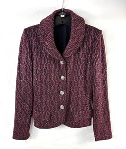 St. John Evening Collection Marie Gray Woven Jacket Size 4 - Picture 1 of 5