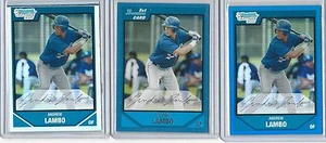 2007 Bowman Draft Blue Ref Refractor Andrew Lambo Rc #BDPP28 3 Ct Lot - Picture 1 of 2