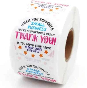 100pc Stickers - Business Thank You for supporting business - 100pcs - LARGE 4cm - Picture 1 of 1
