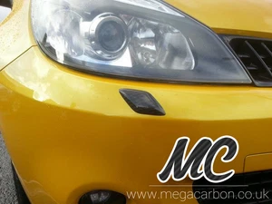 Renault Clio 197/RS200 *Real* Carbon Fibre Headlamp Washer Jet Blanks / Delete - Picture 1 of 7