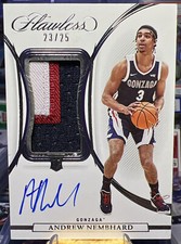ANDREW NEMBHARD 2022 Panini Flawless Collegiate #30 RC Patch On Card Auto 23/25