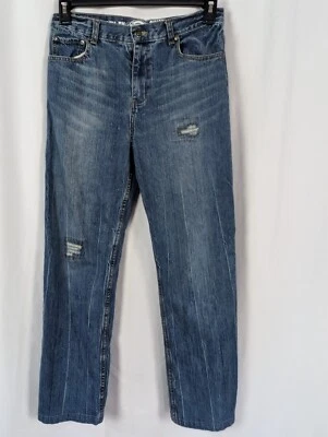 Молодежные синие состаренные джинсы из денима с вышитым черепом Dickies для мальчиков размер 16 - Изображение 1 из 4