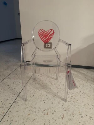 Sedia Baby Kartell Lou Lou Ghost Design Philippe Starck Trasparente - Immagine 1 di 4