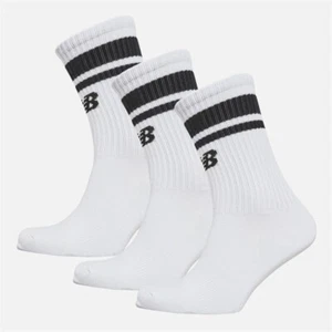 Pack de tres (x3) calcetines New Balance Everyday Crew, rayas negras/blancas, talla 7-8,5 - Imagen 1 de 2