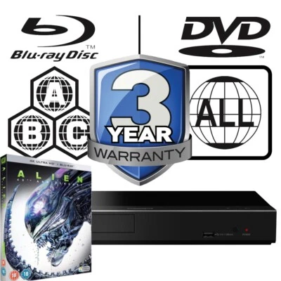 Panasonic Blu-ray Player DP-UB450 All Zone Code Free MultiRegion 4K & Alien - Image 1 of 4