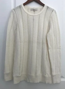 MAGLIONE DONNA ANN TAYLOR LOFT AVORIO TAGLIA LARGE - A12/14 - Foto 1 di 4