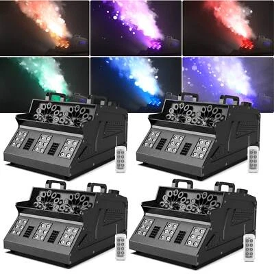 Macchina bolle di sapone nebbia 2000W Bubble Fog Machine RGB DMX con telecomando - Immagine 1 di 4