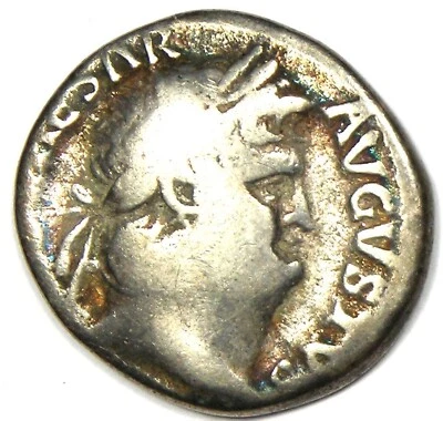 Nero AR Denarius Ancient Roman Silver Coin 64-65 AD - Good Fine - Rare Coin! - image 1 of 3