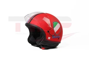PREPPY RED VESPA HELMET SIZE M, 606524M03R - Picture 1 of 6