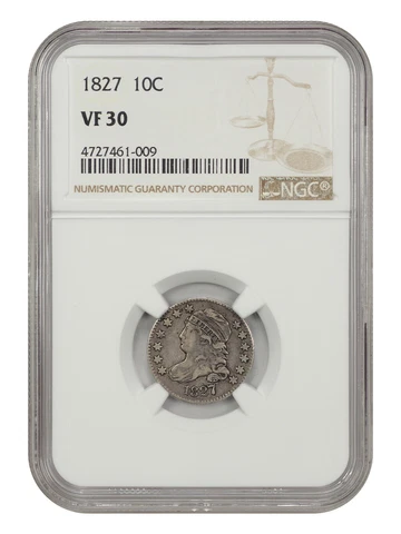 1827 10c NGC VF30 Cover
