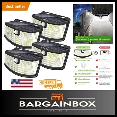 Weatherproof 120 LED Solar Motion Lights with Remote - 4-Pack for Outdoor Use - Image 1 of 4