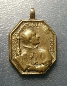 MEDALLA RELIGIOSA JESUITA S FRANCISCO JAVIER XAVIER /S IGNACIO DE LOYOLA 51X36mm - Picture 1 of 2